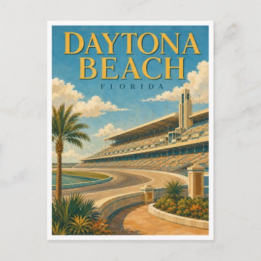 Daytona Beach Florida Speedway GeoSaga ポストカード (正面)