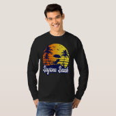 Daytona Beach Florida Sunset Beach Retro Tシャツ (正面フル)