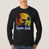 Daytona Beach Florida Sunset Beach Retro Tシャツ (正面)