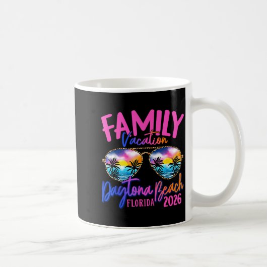 Daytona Beach Florida Vacation 2026 Matching Famil コーヒーマグカップ (右)