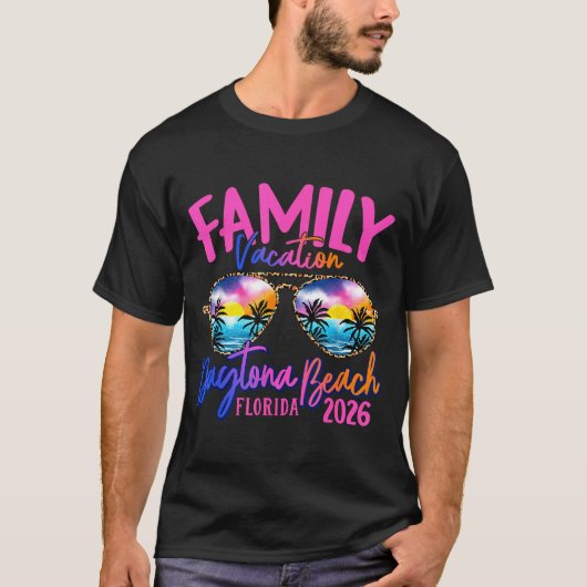 Daytona Beach Florida Vacation 2026 Matching Famil Tシャツ (正面)