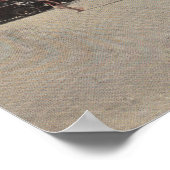 Daytona, FL – 車とビーチの表示 ポスター (角)