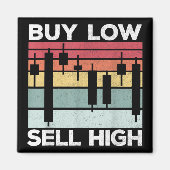 Daytrading Buy low sell high Candlesticks  マグネット (正面)