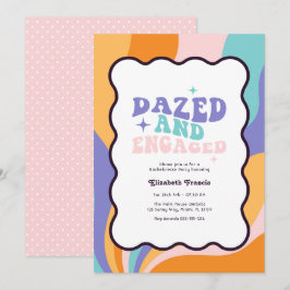 Dazed and Engaged レトロ Y2K バチェラー・パーティー 招待状
