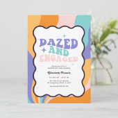 Dazed and Engaged レトロ Y2K バチェラー・パーティー 招待状 (スタンド正面)