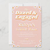 Dazed & Engaged グルービーな70年代バチェラー・パーティー・プラン 招待状 (正面)