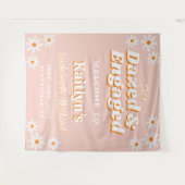 Dazed & Engaged Groovy 70s Bachelorette Party タペストリー (正面(横))