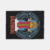 Dazhbog Ancient Mythological Slavic Paganism Russi フリースブランケット (正面(横))