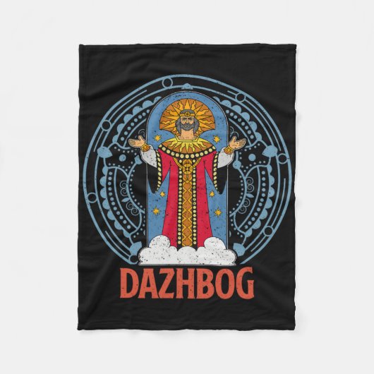 Dazhbog Ancient Mythological Slavic Paganism Russi フリースブランケット (正面)