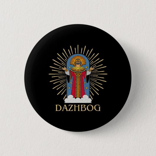 Dazhbog Ancient Mythological Slavic Paganism Russi 缶バッジ (正面)