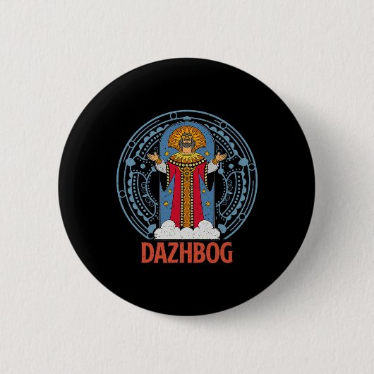 Dazhbog Ancient Mythological Slavic Paganism Russi 缶バッジ (正面)