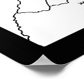 Dazhou China City Map ポスター (角)