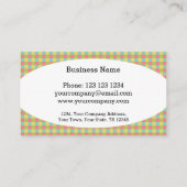 Dazle Check名刺の楕円形の白 名刺 (裏面)