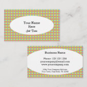 Dazle Check名刺の楕円形の白 名刺 (正面/裏面)