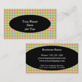 Dazle Check名刺オーバルブラック 名刺 (正面/裏面)