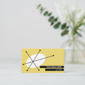 Dazzleイエロービジネスカードブラックバック 名刺 (スタンド正面)