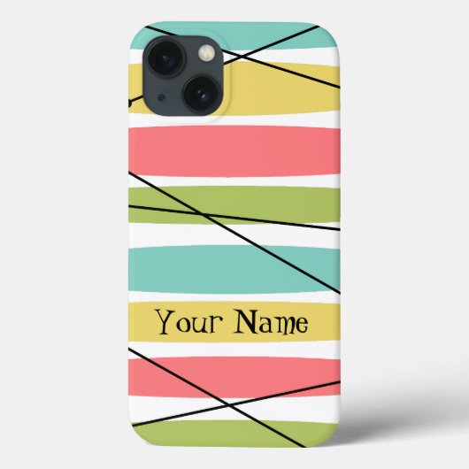 Dazzleストライプ名iPadケース Case-Mate iPhoneケース (裏面)