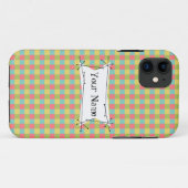 Dazzleチェック'名前' iPhoneケース垂直 Case-Mate iPhoneケース (裏面(横))