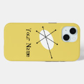 Dazzle黄色'名前' iPhoneケース垂直 Case-Mate iPhoneケース (裏面 (横))