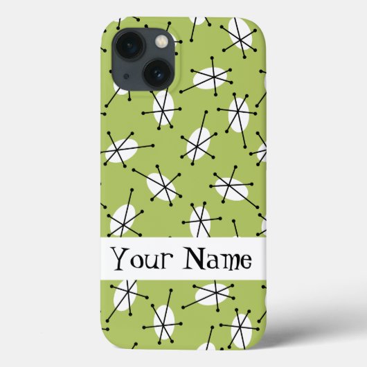 Dazzle 数々の Green 'Name' iPadケース Case-Mate iPhoneケース (裏面)