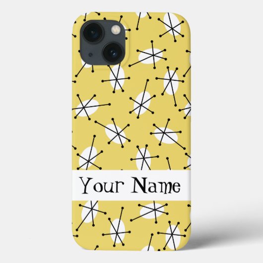 Dazzle 数々の Yellow 'Name' iPadケース Case-Mate iPhoneケース (裏面)