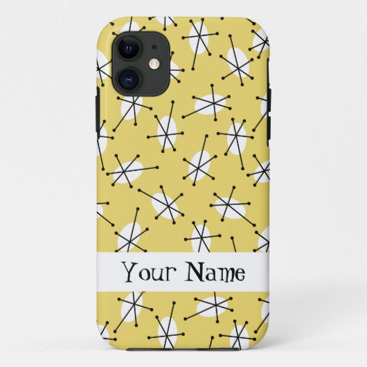 Dazzle 数々の Yellow 'Name' iPhoneケース Case-Mate iPhoneケース (裏面)