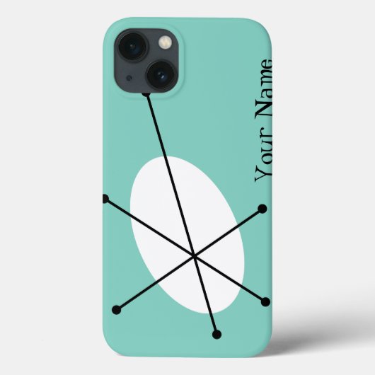 Dazzle Blue「お名前」のiPadケース Case-Mate iPhoneケース (裏面)