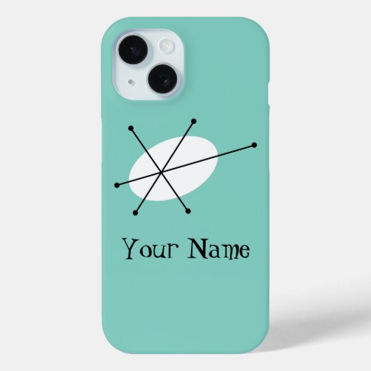 Dazzle Blue '名前' iPhoneケース垂直 Case-Mate iPhoneケース (裏面)