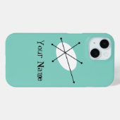 Dazzle Blue '名前' iPhoneケース垂直 Case-Mate iPhoneケース (裏面 (横))