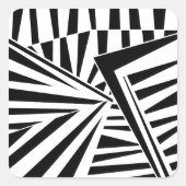 dazzle camouflage(black) スクエアシール (正面)
