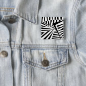 dazzle camouflage(black) 缶バッジ (インサイチュ)