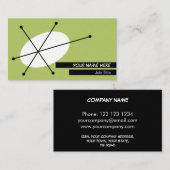 Dazzle Green名刺ブラックバック 名刺 (正面/裏面)