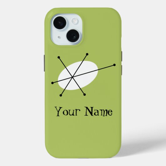 dazzle Green '名前' iPhone ケース 縦 Case-Mate iPhoneケース (裏面)
