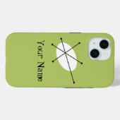 dazzle Green '名前' iPhone ケース 縦 Case-Mate iPhoneケース (裏面 (横))