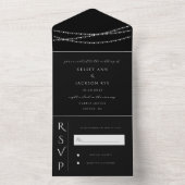 Dazzle Meシックな結婚式の日付を保存 オールインワン招待状 (内側)