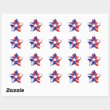 Dazzle Me愛国的な赤と青のステッカー
