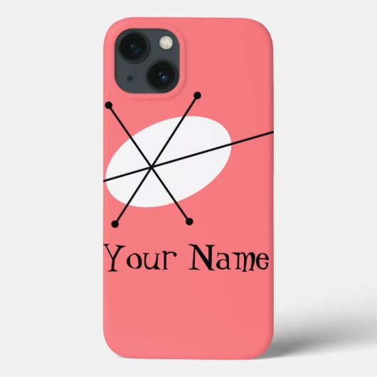Dazzle Pink 'Name' iPadケース垂直 Case-Mate iPhoneケース (裏面)