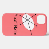 Dazzle Pink 'Name' iPadケース垂直 Case-Mate iPhoneケース (裏面 (横))