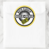 Dazzle Rebel Ridesステッカー ラウンドシール (バッグ)