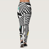 Dazzle Sazzle Leggings Black/White Colour Touch レギンス (裏面)