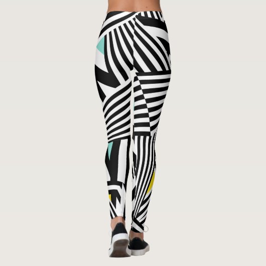 Dazzle Sazzle Leggings  Black/White Colour Touch レギンス (裏面)