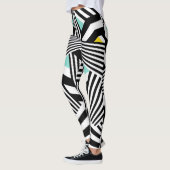 Dazzle Sazzle Leggings Black/White Colour Touch レギンス (左)