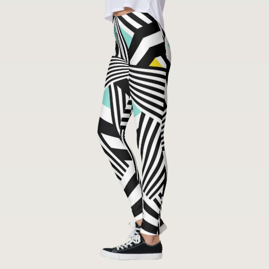 Dazzle Sazzle Leggings  Black/White Colour Touch レギンス (左)