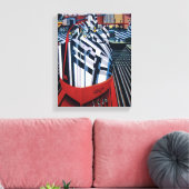 Dazzle-ships in Drydock at Liverpool Abstract Art キャンバスプリント (インサイチュ (リビング))