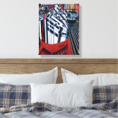 Dazzle-ships in Drydock at Liverpool Abstract Art キャンバスプリント (インサイチュ (寝室))