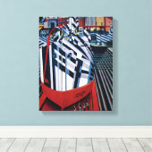 Dazzle-ships in Drydock at Liverpool Abstract Art キャンバスプリント (インサイチュ (ウッドフロア))