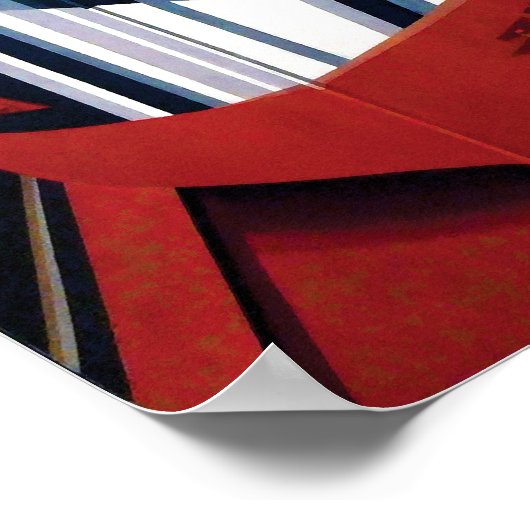 Dazzle-ships in Drydock at Liverpool Abstract Art ポスター (角)