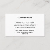 Dazzle Yellow名刺ホワイトバック 名刺 (裏面)