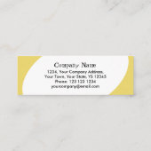 Dazzle Yellow 'VIP PASS'ビジネスカードスキニー スキニー名刺 (裏面)