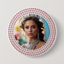 Dazzled Dreams Pageant Button Photo Pin